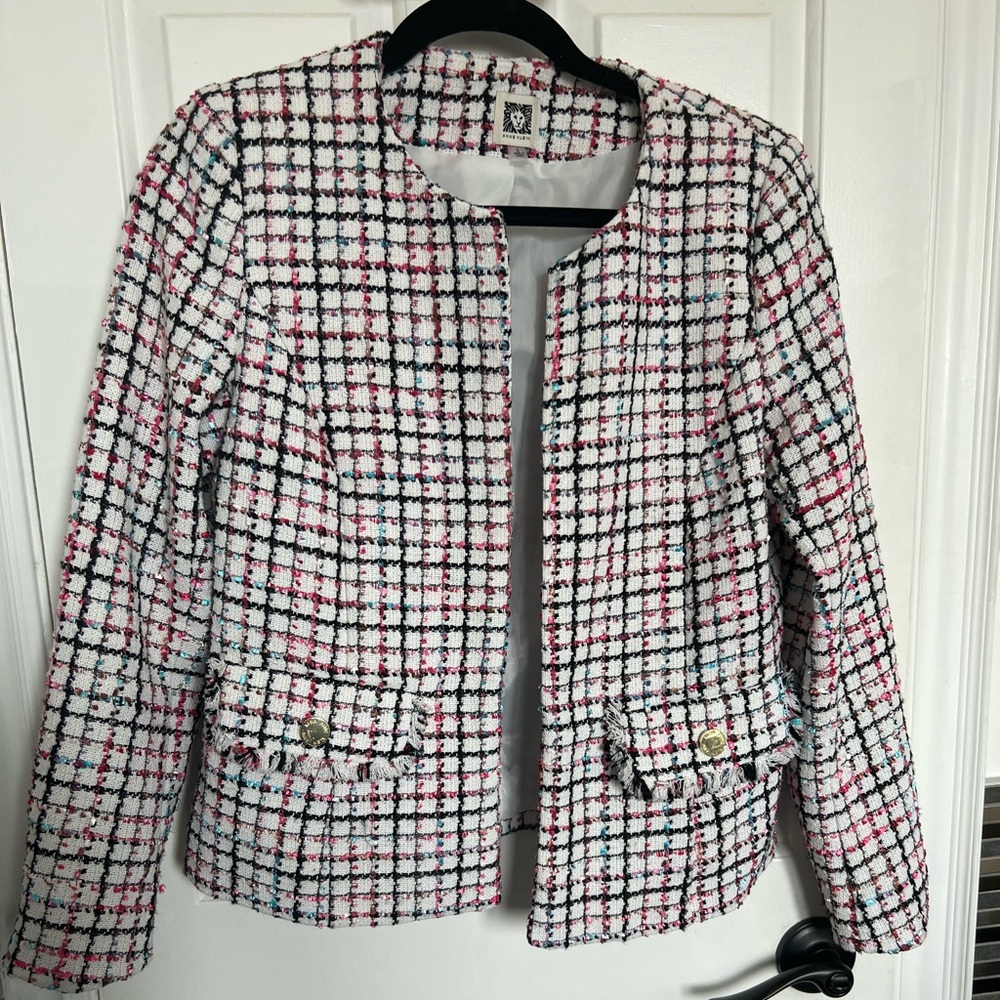 Multi-colour tweed jacket/blazer